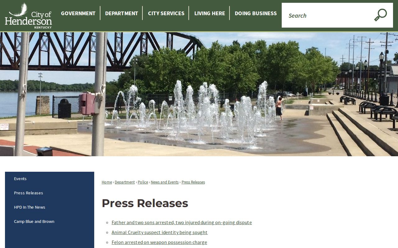 Henderson Police official arrest news press releases